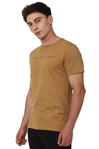 Image of Peter England Men Cotton Blend Regular Fit T-Shirts