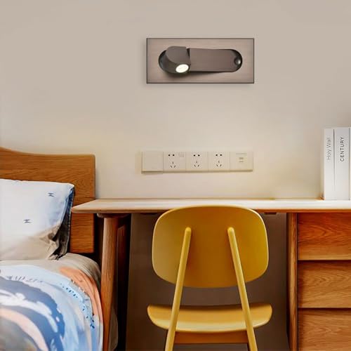 Iluminación de pared moderna de aluminio marrón para ambientes interiores