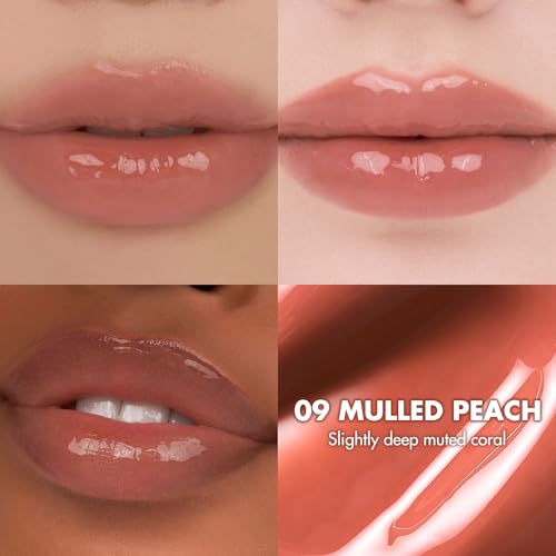Image of rom&nd THE JUICY LASTING TINT 09 Mulled Peach | High-Shine Plumping Lip Gloss | K-Beauty Lip Stain with Fruit Oils & Hyaluronic Acid | Long-Lasting Vibrant Coral