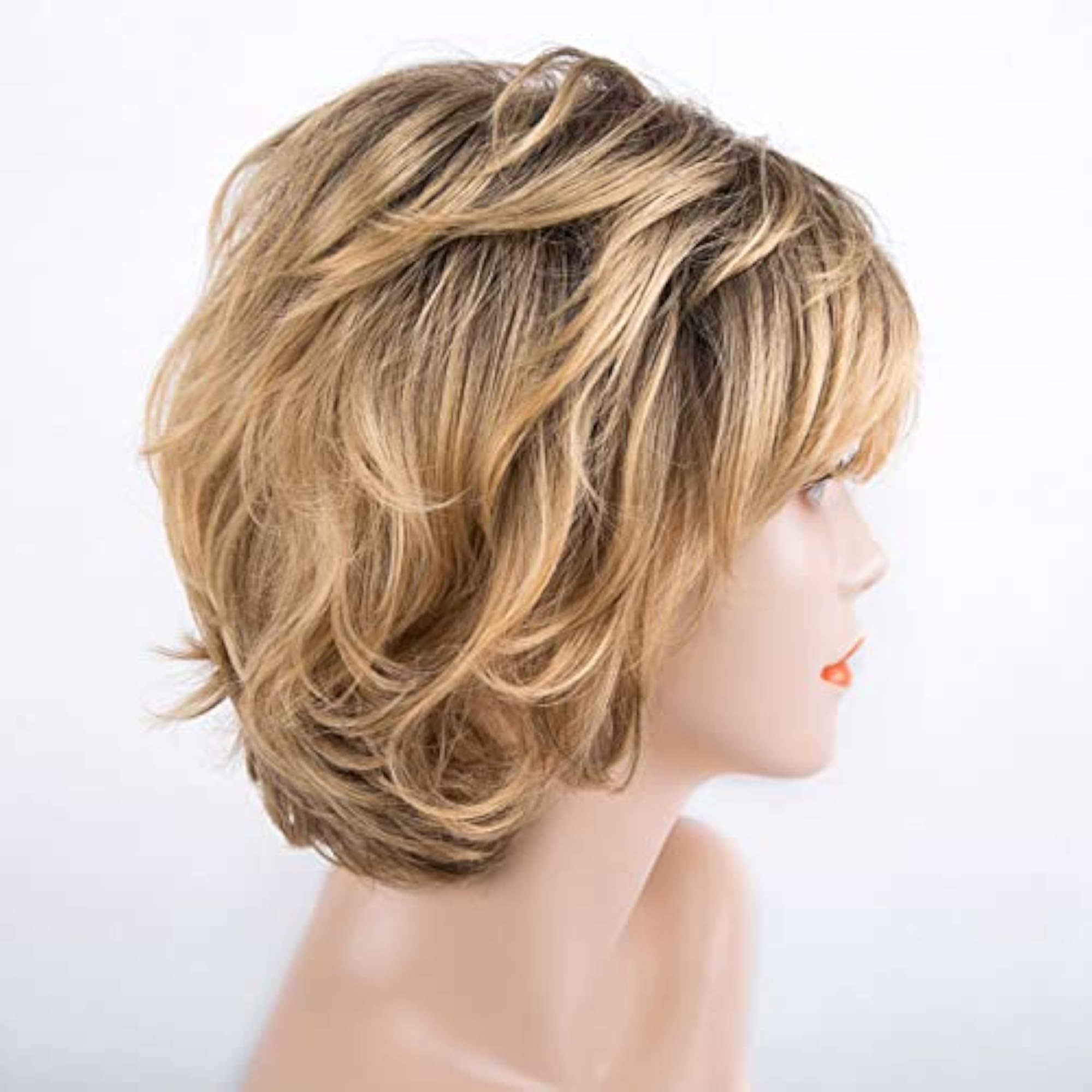 Lady Short Curly Heat Resistant Wig for Parties