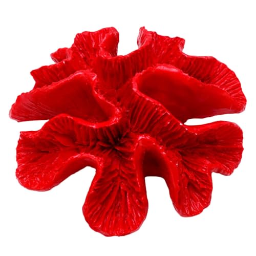 Image of Balacoo Aquarium Coral Decorations: Fish Tank Artificial Coral Reef Ornaments - Resin Aquarium Plants Decoration for Landscape (Red)