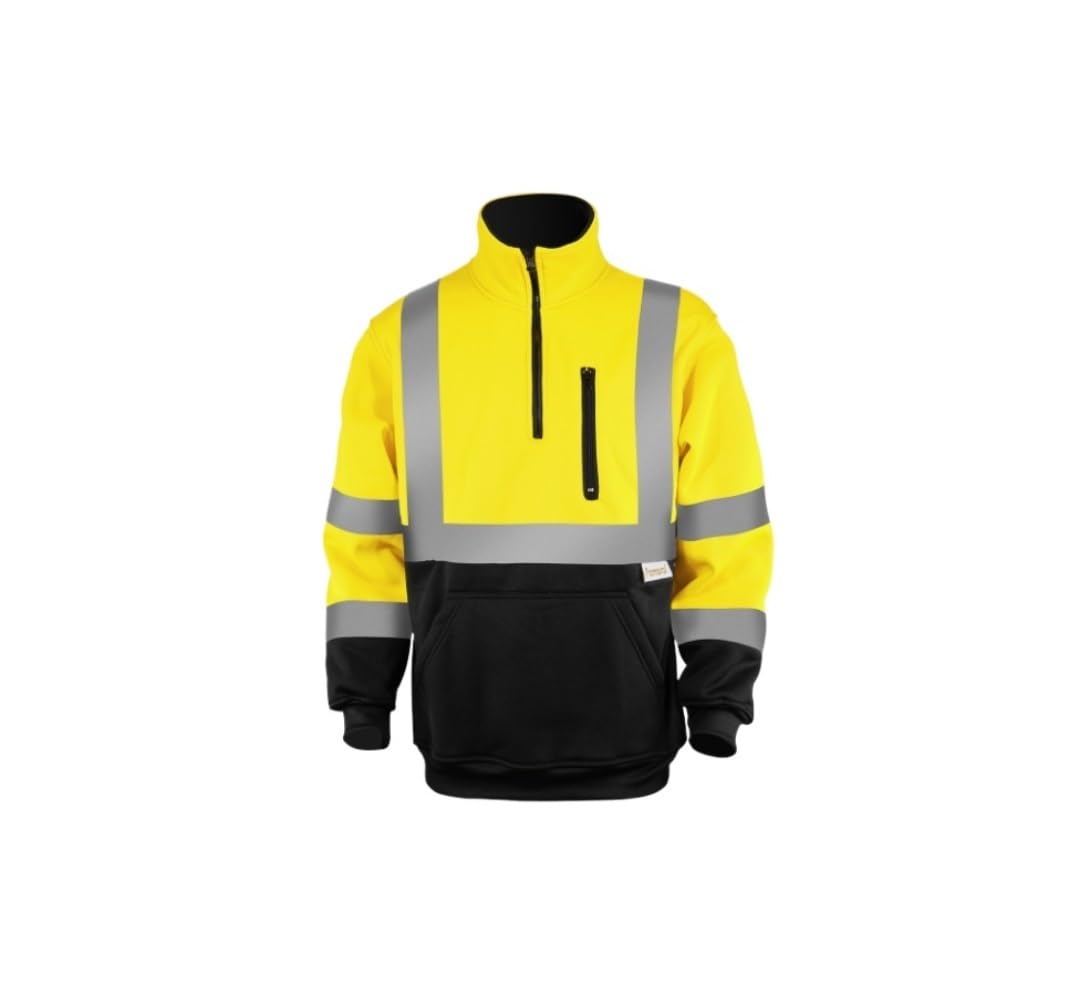 ApuaVireo&Co chalecos alta visibilidad, Chaleco reflectante de seguridad de terciopelo de una sola cara con advertencia de seguridad for construcción.