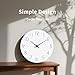Mosewa Wall Clock Battery Operated 8 Inch White Silent Non Ticking Simple Minimalist Wooden Decorative for Kitchen Bathroom Bedroom Living Room Office