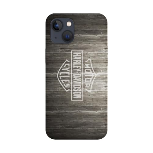 SUPER FABRIQUE Cover trasparente morbida in silicone per Apple iPhone stampata con motivo Harley Davidson (iPhone 14)