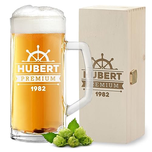 Polar-effekt Bierkrug Set - 0,5L Mit Gravur & Holzkiste
