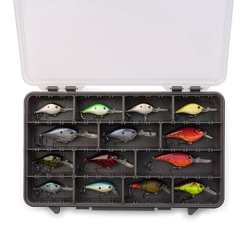 Image of Plano StowAway 3700 Stow Tackle Box, 4 Pack, with Corrosion-Preventive Rustricor, Single Latch Design, Transparent DuraView Lid, Stackable Storage for Fishing Bait, Lures and Gear