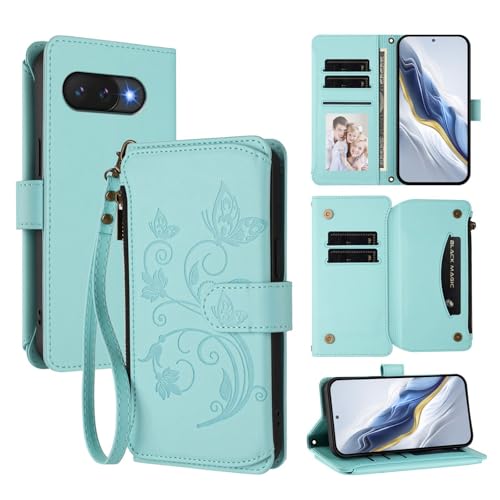Housse Pixel 6A menthe style papillon pour simplifier vos sorties et courses quotidiennes