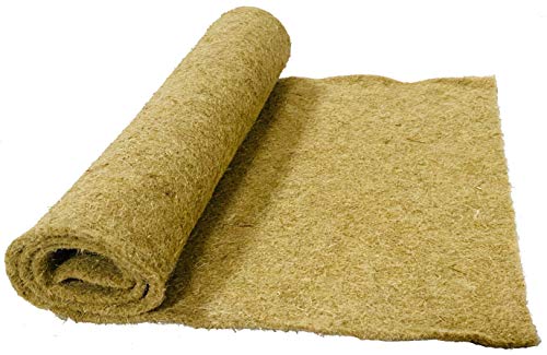 Nager-Teppich aus 100 % Hanf, Meterware, 0,50 m x 25,00 m x 0,5 cm dick (EUR 4,22/m²), Nagermatte geeignet als Käfig Bodenbedeckung z.B. für Kaninchen, Meerschweinchen, Hamster, Degus, Ratten und andere Nagetiere.