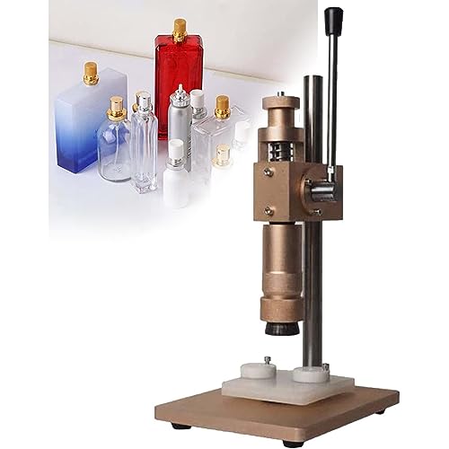 Perfume Crimping Machine, Manual Perfume Capping Machine, 13mm/15mm/18mm/20mm Professional Bottle Capper, Height Adjustable, Convenient and Flexible, for Chemical Packaging Laboratory Home