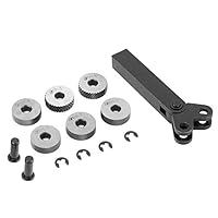 Rändelrad, 7-tlg. 0,5/1/2 mm Stahl-Rändelwerkzeug Diagonales lineares Doppelrad-Rändelset mit 1-teiliger Rändelung zum Ersetzen eines beschädigten linearen Rändelrads