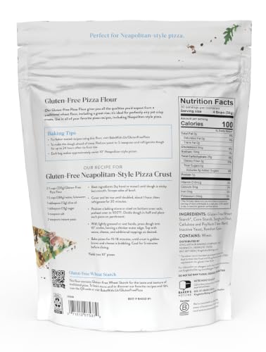 Image of King Arthur Gluten Free Pizza Flour: Crispy Neapolitan-Style Crust - 32 Oz Box, Perfect for GF Baking, Celiac-Friendly, 00 Pizza Dough Mix
