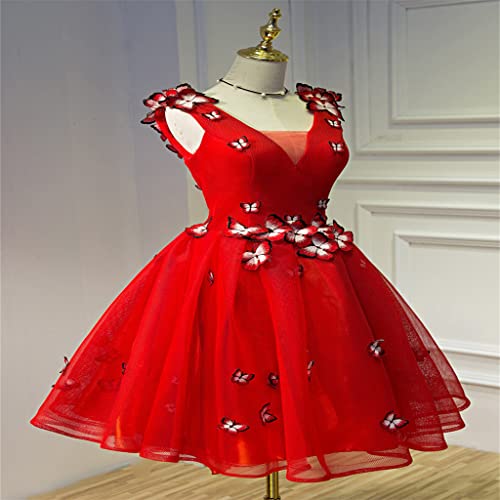 Galajurken Dame Applicaties Vlinder Korte Bruiloft Feestjurk Robe Baljurk Dames - Image 6