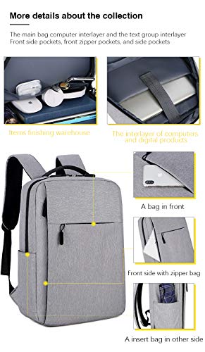 Image of VICH Laptop Backpack Business Casual Backpack Tablet Bag Laptop Packs Travel Backpack School Bag for Men Backpack with USB Charging Port (Black)