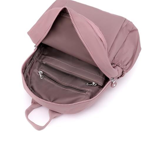 Image of Tanweibago Mini Nylon Women Backpacks,11L Small Ladies backpacks Casual Lightweight Women Shopping Travel Daypack (Dust Pink)