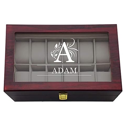 Personalised Wooden Watch Box for Men Cover