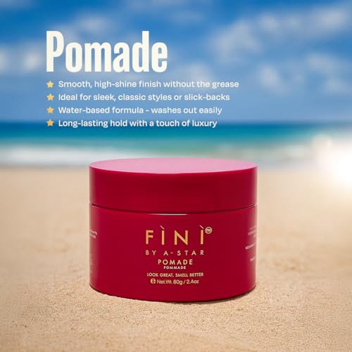 Fini by A-Star Pomade for Men – Firm Hold, Slick Finish, Water-Based, OUD Scented, Strong Styling Pomade for All Hair Types