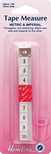Hemline Sewing Tape Measure Metric & Imperial 1.5m