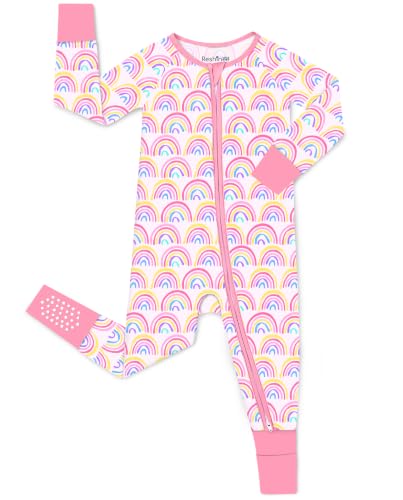 babee Reshinee �o���u�[�r�X�R�[�X�x�r�[�t�[�e�B�[�p�W���}�A�j�̎q&�x�r�[�K�[���Y�p�W�b�p�[�p�W���} 0-24M, Happy Rainbows, 3-6 Months