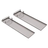 LEYSRIS 1 Pair Concrete Knee Boards Slider Knee Boards, 30” X 8” Stainless Steel Concrete Knee Boards Concrete Board Slider Tools for Cement and Concrete Finishing (Without Knee Pads)