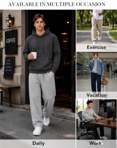 COOFANDY Jogging Homme Large Pantalon Baggy Leger Blanc XL – vue 4