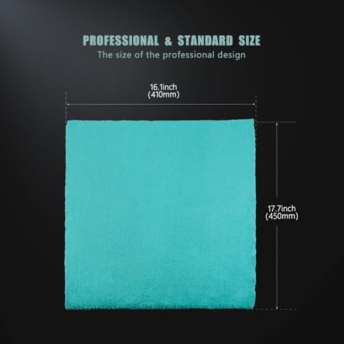 SPTA Microfiber Drying Towel Car Wash Drying Towel, 6 Pack Super Plush Edgeless Car Wash Towels for Auto Detailing, 16.1x17.7 in, 420GSM, Teal Blue-MT039 - Image 5