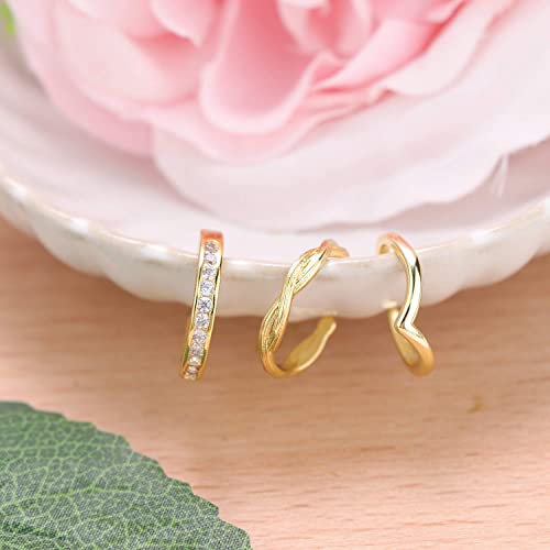 FINREZIO 7PCS Adjustable Toe Ring for Women Girls Open Tail Ring Flower Knot Simple Toe Ring Gold Foot Rings Gifts Jewelry Set