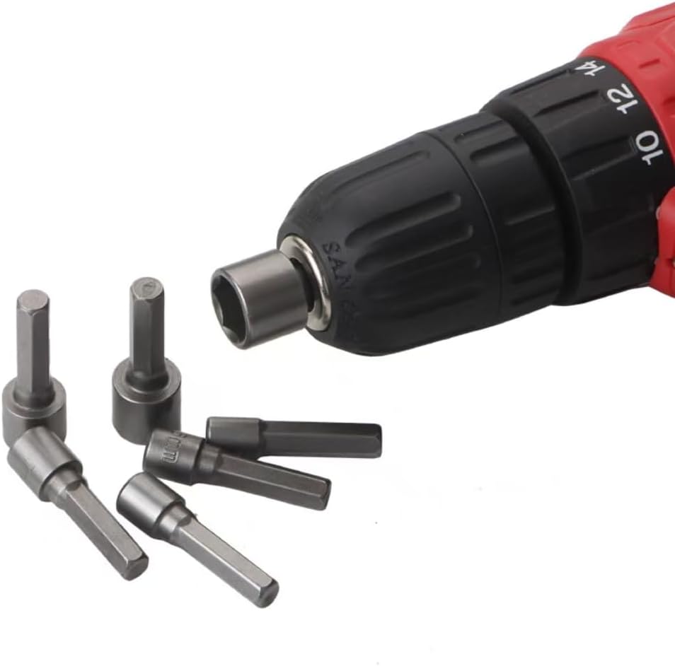 Power Nut Driver Set, 14-Piece Metric Socket Set, 5mm to 12mm, Double-Sided Steel Sockets, Professional Grade Hand Tool