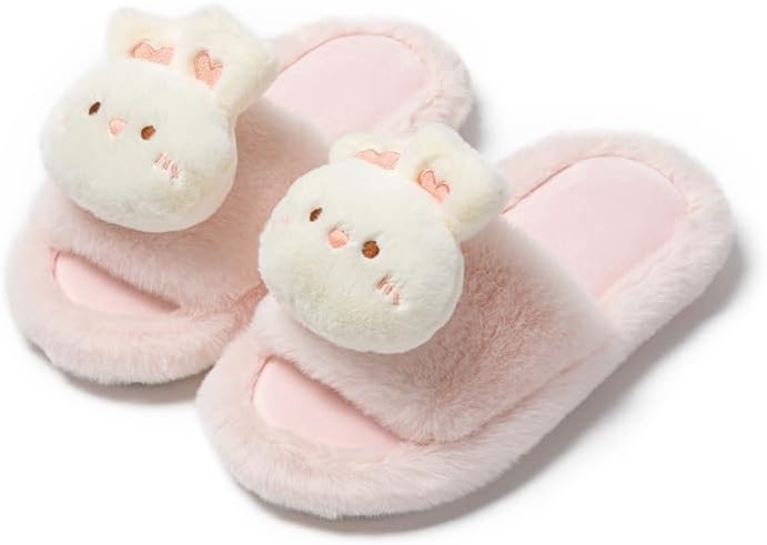 レディース フェイクスポット クロススライド - 快適なフェイクファー スリッパ - アニマルプリント ハウススリッパ - ファッション  スタイリッシュ スリッパ ギフト - グレー - Etsy 日本 かわいいアニマルスリッパ 女性用 ハウススリッパ フェイクファー スリッポン ハウスシューズ 屋内 屋外 滑り止めソール トレンディ