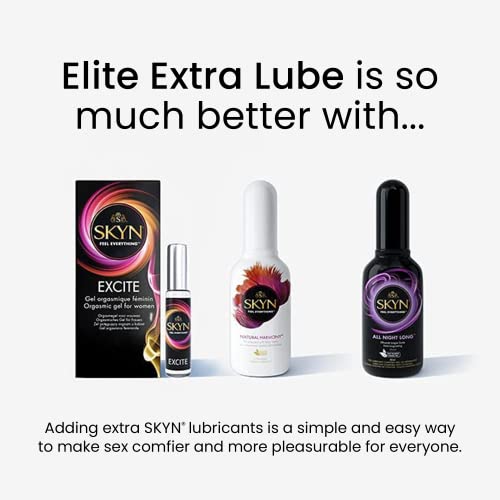 Image of SKYN Elite Condoms, Latex-Free, Lubricated | Ultra-Thin | Extra Lube | 12 Count | Pack of 2