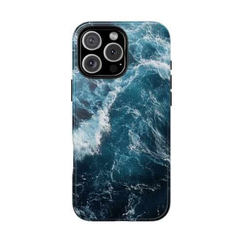 Coque protectrice iPhone 16 Pro Max brillante Ocean Waves