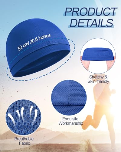 Image of 9 Pcs Cooling Skull Cap Camo Liner Sweat Wicking Lightweight Cycling Cap Running Hat for Men Women