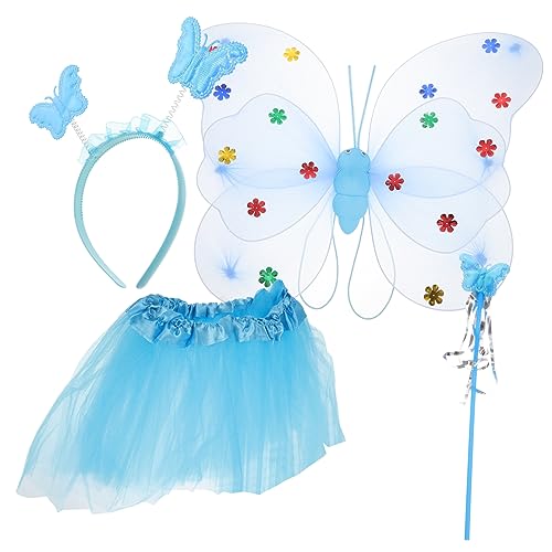 Homoyoyo Disfraz De Hadas Para Niñas Con Falda De Tul Alas De Hadas Diadema y Varita Mágica Para Fiestas De Cumpleaños y Cosplay De Princesas