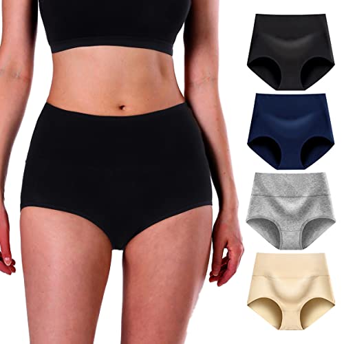 Malamute Women's High Waisted Cotton Underwear Ladies Soft Full Briefs Panties Multi Color #TOP28
