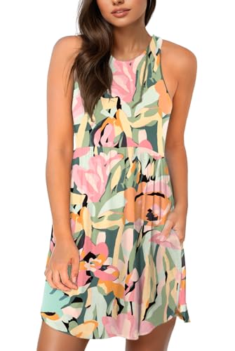 Image of HiMONE Vacation Dresses for Women 2025 Summer Dress Women's Casual Sundresses Casual Beach Petite Sun Dress XS-2XL