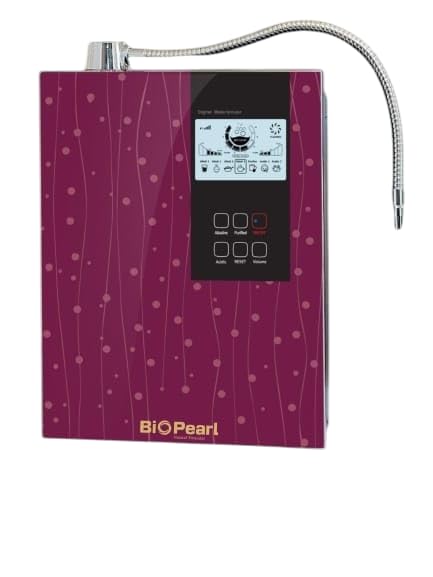 Alkaline Water Ionizer Machine, 7 pH Levels, LCD Display, Flexible Faucet BioPearl!