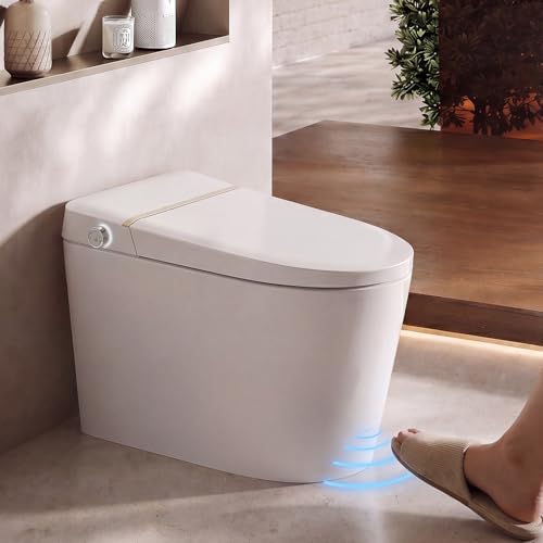 Smart Toilet with Bidet Built In, Heated Seat, Tankless Modern Elongated Electric Toilet with Warm...