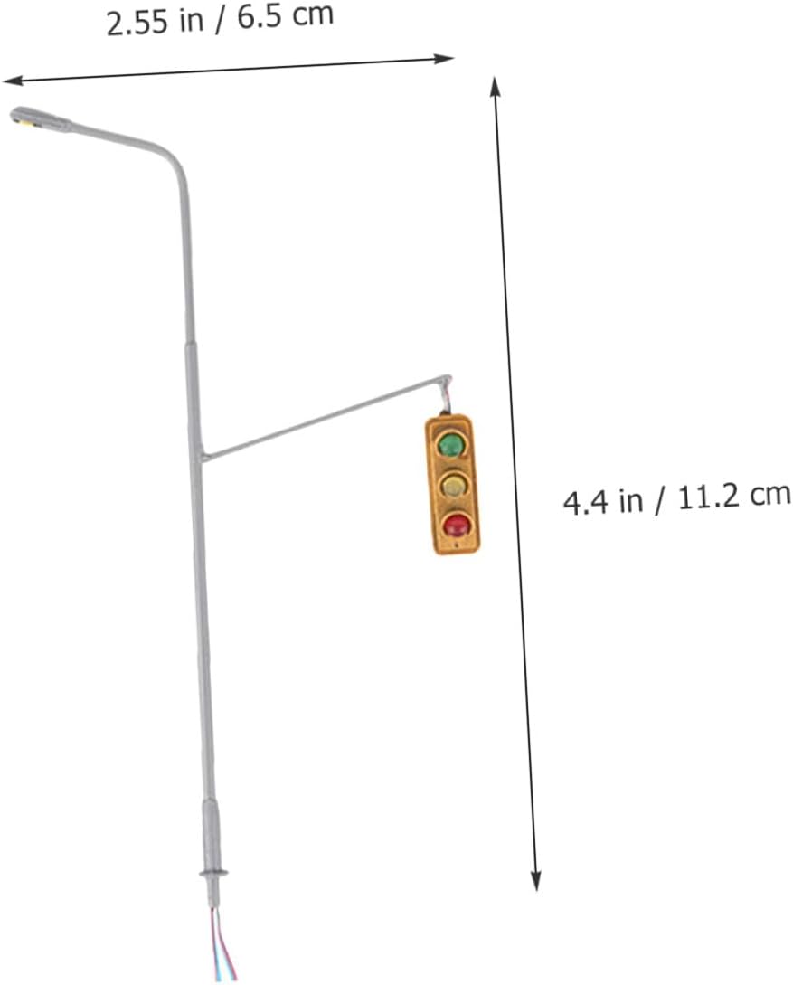 Simulated Signal Light Model Railroad Traffic Light Miniature for Sand Table Scenery Abs Metal Material Compact Railroad Lamp Decoration for Train Enthusiasts and DIY Scenes