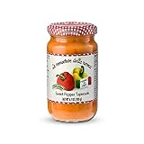 Le Conserve Della Nonna Sweet Pepper Tapenade - Italian Sweet Pepper Spread, Sweet Pepper Dip - Natural & Gluten Free Tapenade - Made From Fresh Ingredients For Toppings, Spread & Garnish - 6.7 oz