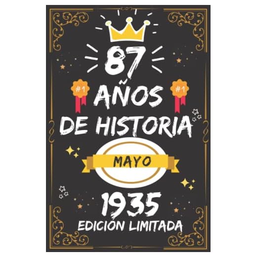 CUADERNO, 87 AÑOS DE HISTORIA MAYO 1935 EDICIÓN LIMITADA: Regalo de 87 cumpleaños para mujeres y hombres, ideas de 87 cumpleaños... un cumpleaños... ... regalo de 87 cumpleaños para él/ella.