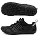 Grand Attack Barefoot Shoes Women Wide Toe Minimalist Zero Drop Wrestling Weightlifting Fitness Shoes Breathable Rock Climbing All Black Size 8