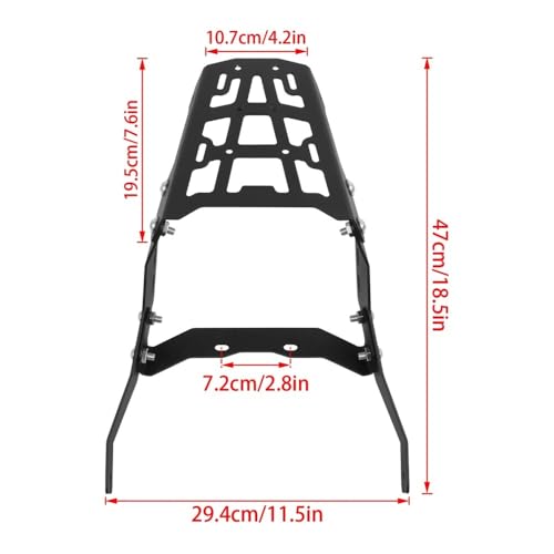 Porte-bagages moto DAX 125 robuste avec extension de support arrière de queue - 7