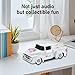 WSTER WS-538 Retro Pickup Truck Bluetooth Replica Speaker – Portable Wireless Car Model Speaker with FM, TWS, LED Party Lights, USB/TF Playback, Built-in Microphone, Type-C, Surprise Gift(White)