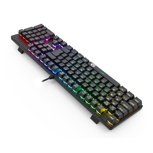 TECLADO MECANICO GAMER REDRAGON SINDRI RAINBOW PRETO