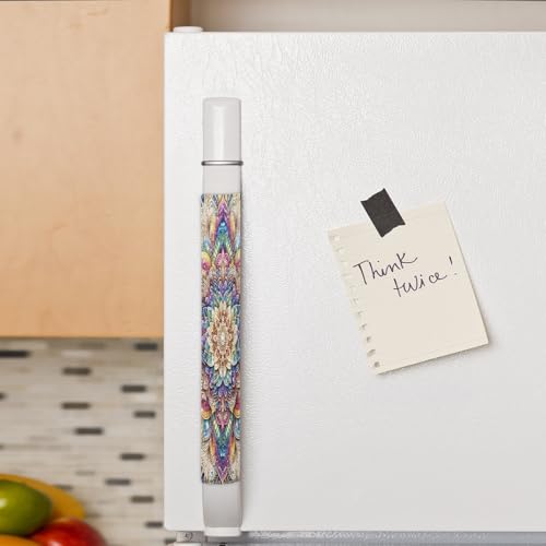 Image of Refrigerator Door Handle Covers Set of 2 Flower Mandala Bohemia Washable Fridge Dishwasher Mocrowave Oven Stove Decor Protector Handle Cover Keep Kitchen Appliance Clean from Food Stains Decorate
