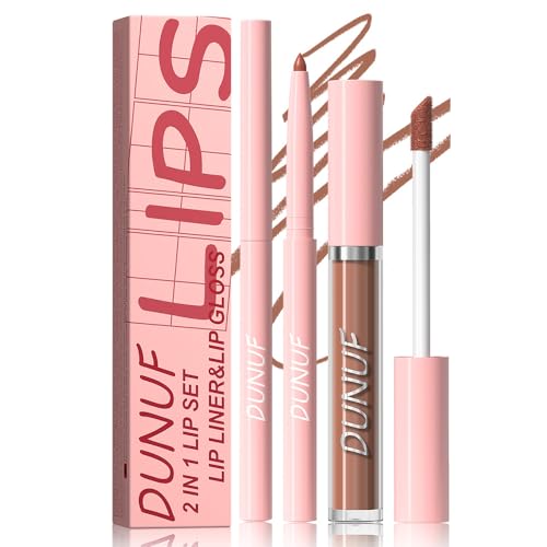Matte Liquid Lipstick and Lip Liner Set, Non-Stick Cup Not Fade,V...