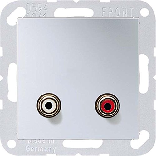 Système de connexion multimédia JUNG Maa1021al en aluminium encastrable pour prise murale