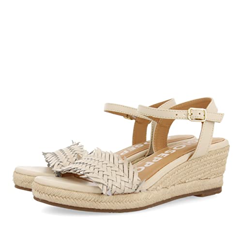 GIOSEPPO Femme ICA Sandale cale, Blanc Ivoire, 38 EU