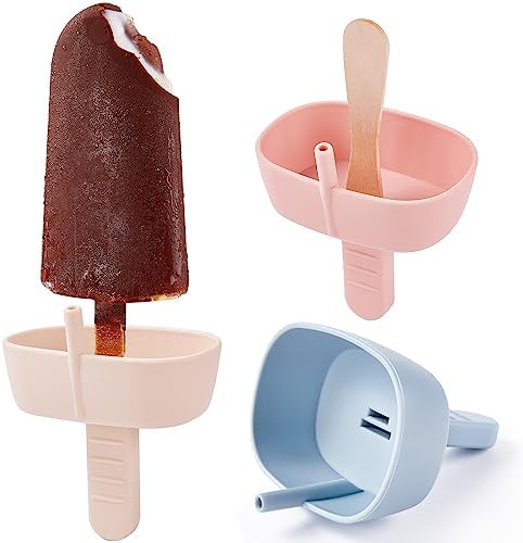 Sonku Silikon Eis-Halter Für Kinder – 6 Stück, Tropffrei, Mit Strohhalm, BPA-frei, Wiederverwendbar