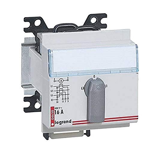 Commutateur d'ampèremètre triphasé modulaire 4 positions pour tableau électrique