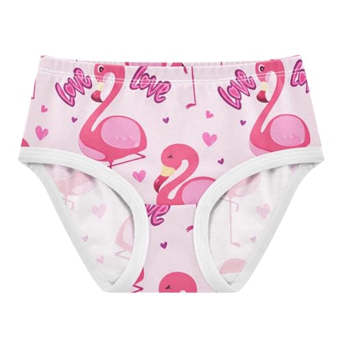 Cute Pink Flamingos Valentine Toddler Underwear Custom 2t Cotton Cute Panties Girl Florals Undies Kids Briefs